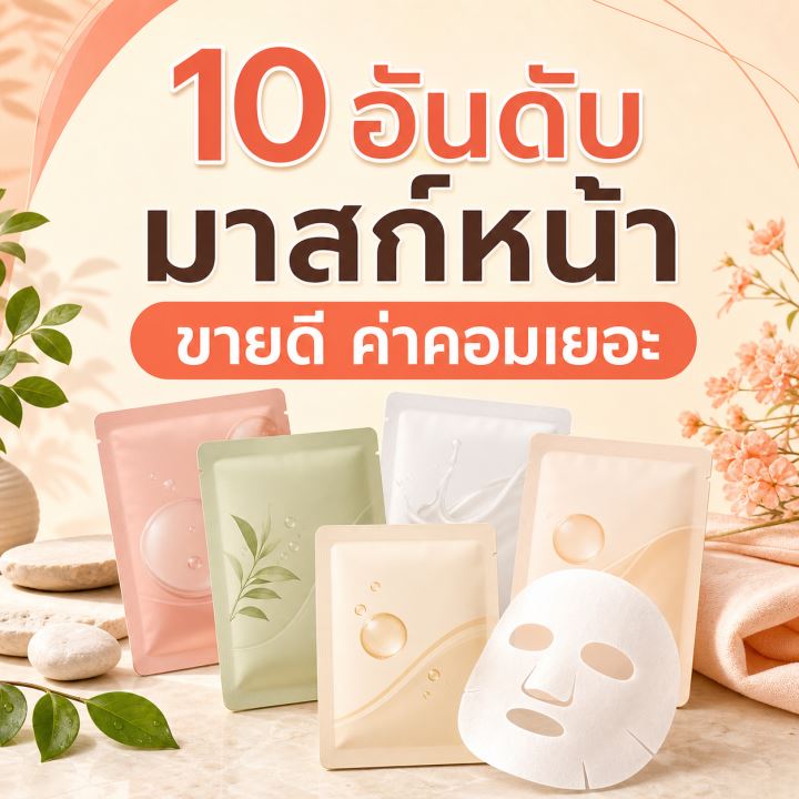 10 อันดับ มาสก์หน้า ขายดี ค่าคอมเยอะ