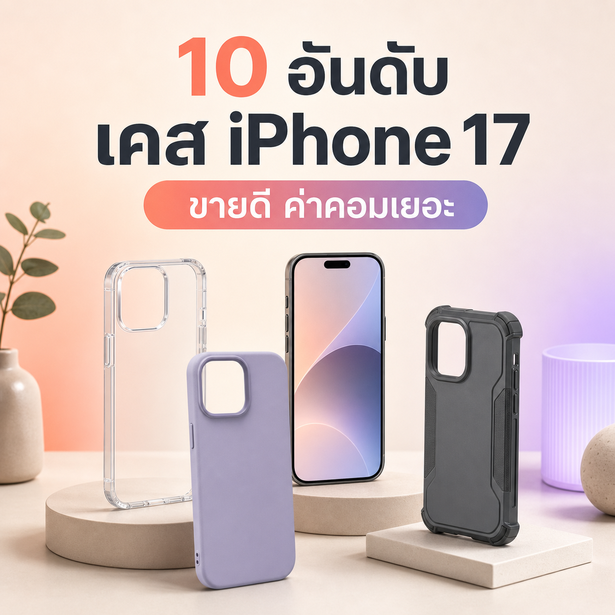 10 อันดับ เคส iPhone 17 ขายดี ค่าคอมเยอะ