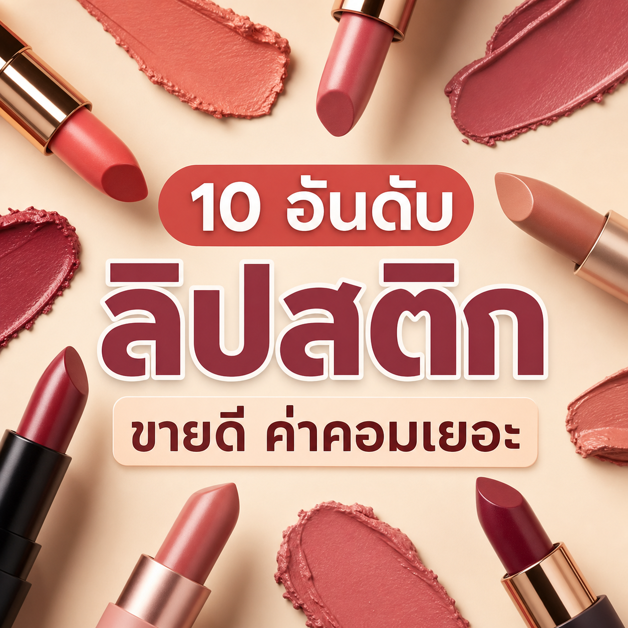 10 อันดับ ลิปสติก ขายดี ค่าคอมเยอะ